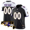 Ravens Maryland Patch Vapor Limited Custom Jersey – All Stitched – Men – Black Alternate
