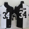 Men’s Las Vegas Raiders #34 Bo Jackson White Black Peaceful Coexisting 2020 Vapor Untouchable Stitched NFL Nike Limited Jersey
