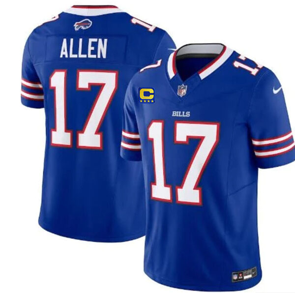 Men’s Buffalo Bills #17 Josh Allen Blue 2023 F.U.S.E. With 4-Star C Patch Vapor Untouchable Limited Football Stitched Jersey