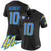 Women’s Chargers Vapor Limited Jersey V2 – All Stitched – Black – Justin Herbert