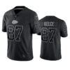 Travis Kelce 87 Kansas City Chiefs Black Reflective Limited Jersey – Men