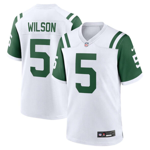New York Jets #5 Garrett Wilson Classic Alternate Game Jersey – White 1