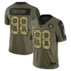 Men’s Olive Las Vegas Raiders #98 Maxx Crosby 2021 Camo Salute To Service Limited Stitched Jersey