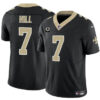 New Orleans Saints #7 Taysom Hill Black 2024 FUSE With 1 Star C Patch Vapor Jersey