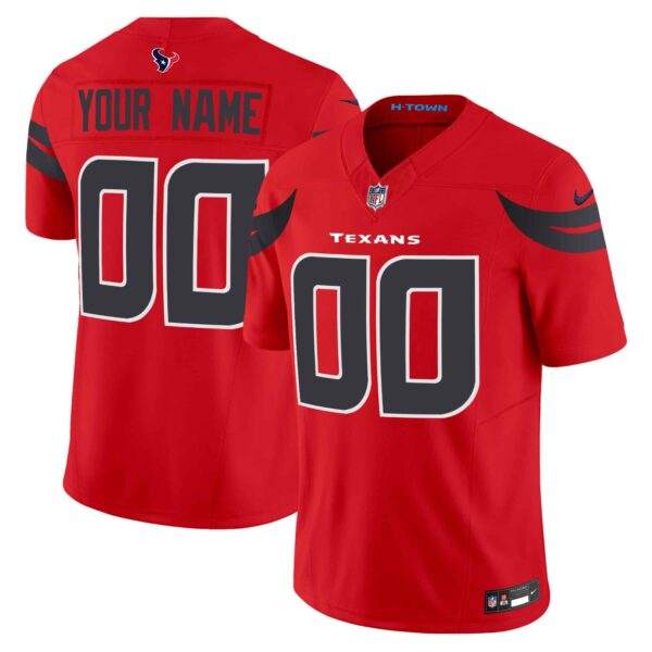 Houston Texans 2024 Vapor Limited Custom Jersey – All Stitched – Men – Red