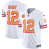 Men’s Tampa Bay Buccaneers Throwback Vapor Limited Jersey V2 – All Stitched – White – Tom Brady