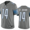 Men’s Detroit Lions #14 Amon Ra St Brown Grey Vapor Untouchable Limited Stitched Jersey