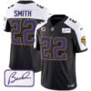 Men’s Vikings Bud Grant Patch Classic Limited Jersey V4 – All Stitched – Black Alternate – Harrison Smith