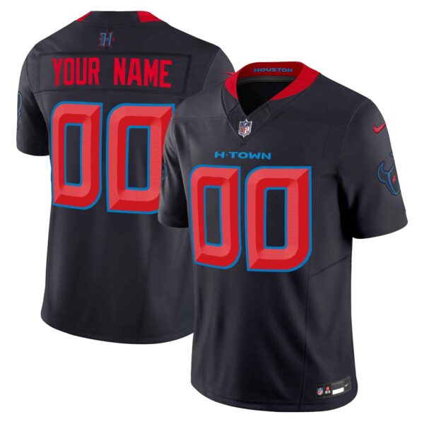 Houston Texans 2024 Vapor Limited Custom Jersey – All Stitched – Youth – Navy Limited