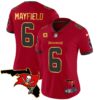 Women’s Buccaneers Florida Patch Gold Trim Vapor Jersey – All Stitched – Red – Baker Mayfield