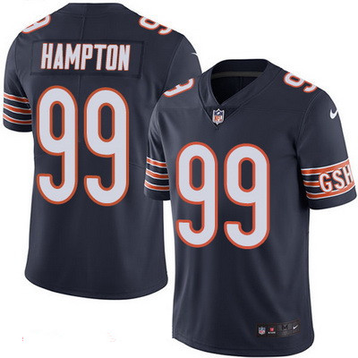Men’s Chicago Bears #99 Dan Hampton Navy Blue 2016 Color Rush Stitched NFL Nike Limited Jersey