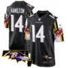 Mens Baltimore Ravens Maryland Flag Game Jersey Kyle Hamilton Jersey Black