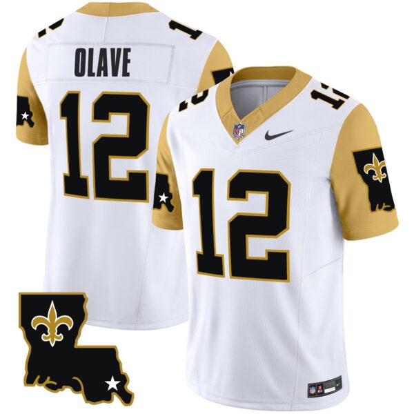 Men’s Saints 1987 Legacy Vapor Limited Jersey V2 – All Stitched – White – Chris Olave