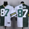 Nike Green Bay Packers #87 Jordy Nelson Green/White Two Tone Elite Jersey