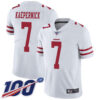 Nike 49ers #7 Colin Kaepernick White Men’s Stitched NFL 100th Season Vapor Limited Jersey
