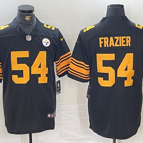 Men’s Pittsburgh Steelers #54 Zach Frazier Black Color Rush Untouchable Limited Stitched Jersey