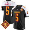 Men’s Washington Commanders 90th Anniversary Patch Vapor Limited Jersey – All Stitched – Black Alternate – Jayden Daniels
