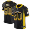 Nike Steelers #90 T. J. Watt Black Team Color Men’s Stitched NFL Limited Rush Jersey