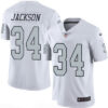 Men’s Oakland Raiders #34 Bo Jackson Retired White 2016 Color Rush Stitched NFL Nike Limited Jersey