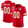 Kansas City Chiefs Active Player Custom Red FUSE With NKH Patch And Super Bowl Jersey