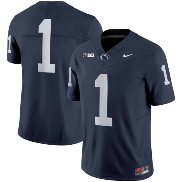 Men’s Penn State Nittany Lions Vapor Limited Jersey – All Stitched – Navy – #1 Team