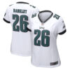 Saquon Barkley 26 Philadelphia Eagles Game Women Jersey – White