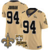 Men’s Saints Vapor Limited Jersey – New Orleans Patch – All Stitched – Gold – Cameron Jordan