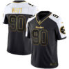Men’s Steelers Gold Vapor Jersey V2 – All Stitched – Alternate – T. J. Watt