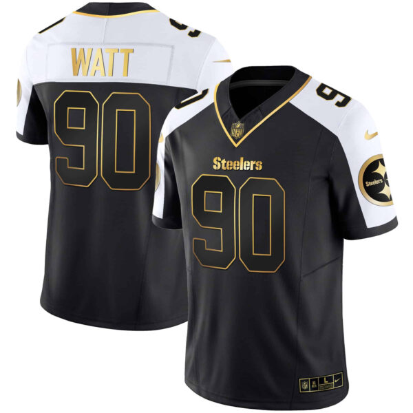 Men’s Steelers Gold Vapor Jersey V2 – All Stitched – Alternate – T. J. Watt