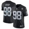 Las Vegas Raiders #98 Maxx Crosby Black 2024 65Th Anniversary Patch Vapor Limited Football Stitched Jersey