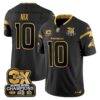 Denver Broncos 3-Time Champions Patch Gold Vapor Limited Jersey – All Stitched – Black Gold – Bo Nix Jersey