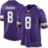 Men’s Minnesota Vikings #8 Kirk Cousins Game Purple Jersey
