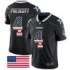 Nike Dallas Cowboys #4 Dak Prescott Black Men’s Stitched NFL Limited Rush USA Flag Jersey