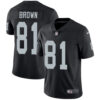 Nike Oakland Raiders #81 Tim Brown Black Team Color Men’s Stitched NFL Vapor Untouchable Limited Jersey