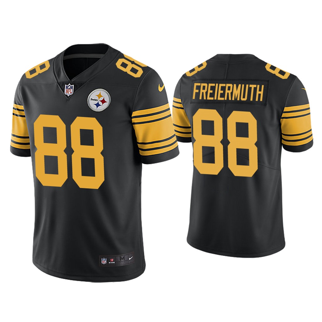 Men’s Pittsburgh Steelers #88 Pat Freiermuth Rush Limited Black Jersey