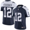 Nike Dallas Cowboys #12 Roger Staubach Navy Blue Thanksgiving Men’s Stitched NFL Vapor Untouchable Limited Throwback Jersey