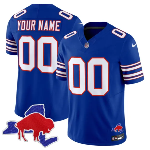 Men’s Buffalo Bills Throwback 2024 Vapor Limited Custom Jersey Royal