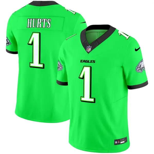 Mens Philadelphia Eagles 2024 Practice Vapor Limited Jersey Jalen Hurts Jersey Green Neon