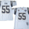 San Diego Chargers #55 Junior Seau White Super Bowl XXIX Patch Throwback Jersey