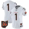 Womens Cincinnati Bengals 2024 Vapor Limited Jersey #1 Team Jersey White