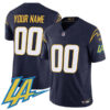 Jersey Los Angeles Chargers Customized Navy 2024 FUSE V2 Limited Stitched Football 1