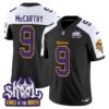 Minnesota Vikings King Of The North Patch Throwback Vapor Limited Jersey V2 – All Stitched – Black Alternate – J.J. McCarthy Jersey