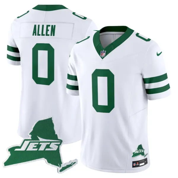 Mens New York Jets Home Patch Vapor Legacy Limited Jersey Braelon Allen Jersey White