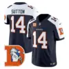 Mens Denver Broncos Throwback Vapor Limited Jersey V2 Courtland Sutton Jersey Navy Alternate