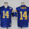 San Diego Chargers #14 Dan Fouts Navy Blue Throwback Jersey