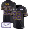 Men’s Vikings Bud Grant Patch Classic Limited Jersey – All Stitched – Black – Harrison Smith
