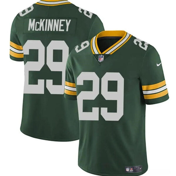 Men’s Green Bay Packers #29 Xavier McKinney Green Vapor Limited Football Stitched Jersey