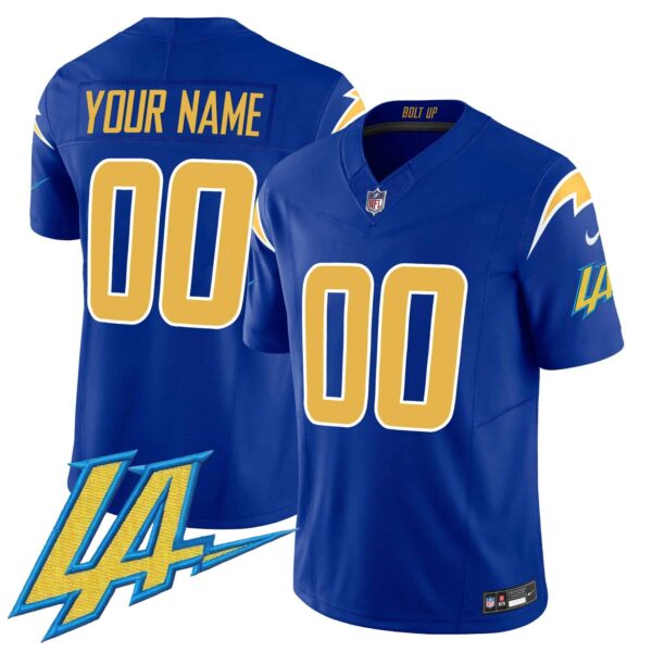 Chargers Vapor Limited Custom Jersey V2 – All Stitched – Men – Royal