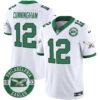 Philadelphia Eagles 2024 Throwback Vapor Limited Jersey – Est. 1933 Patch – All Stitched – Kelly White – Randall Cunningham Jersey