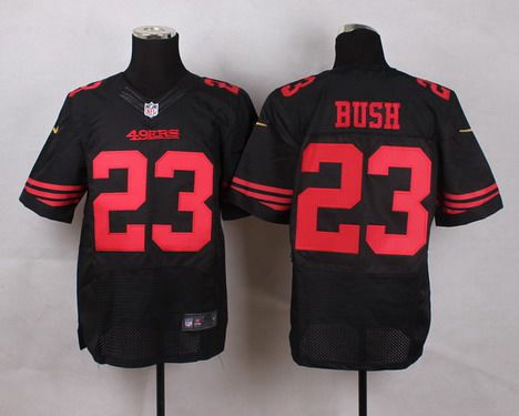 Men’s San Francisco 49ers #23 Reggie Bush 2015 Nike Black Elite Jersey